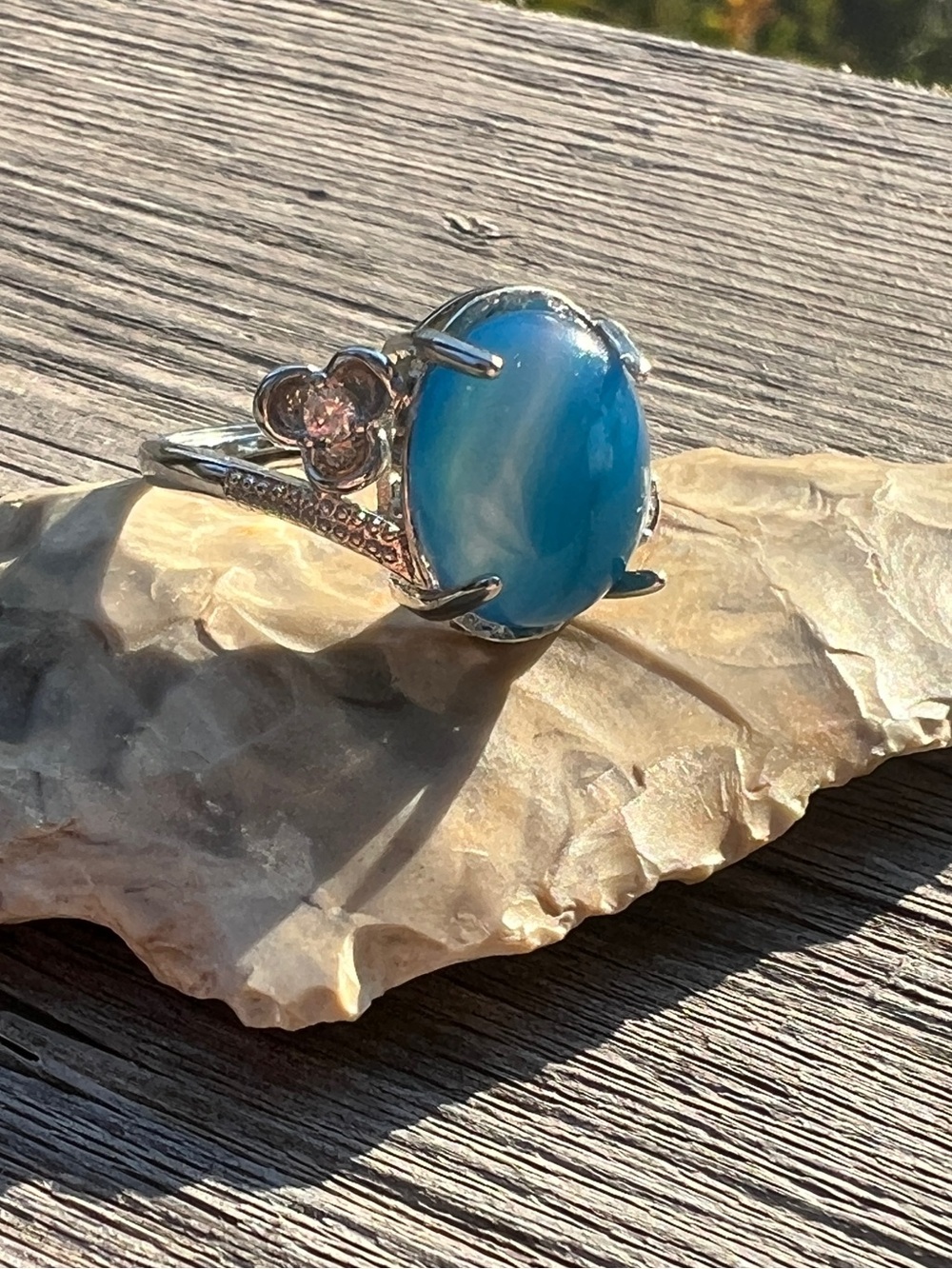Artisan 3.6 Blue Chalcedony Ring